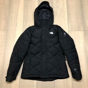 The North Face Summit Series Jacket Womens Size M Black 700 Down Puffer Recco